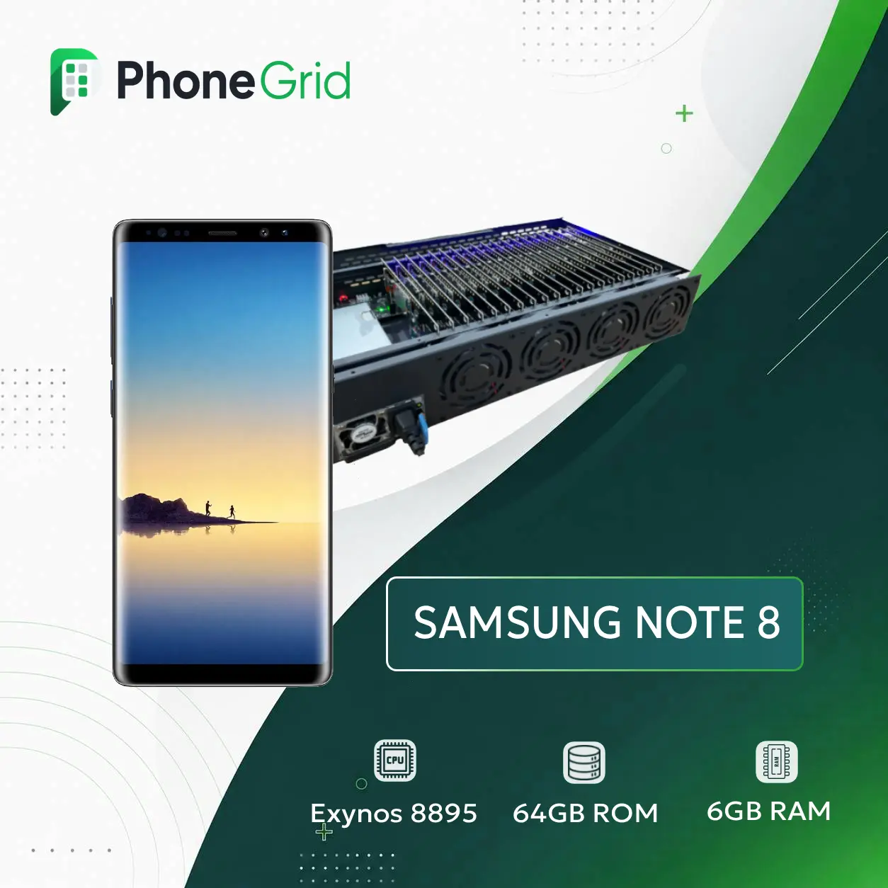 PhoneFarm Samsung Note 8 Full Set